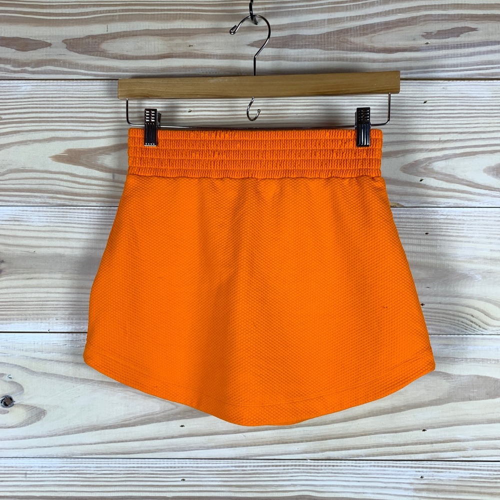 Beach Riot Thora Skort XS Orange Sport Tennis Honeycomb Textured Bold Bright - Picture 3 of 11